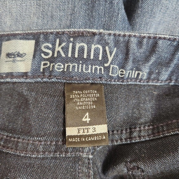 Mossimo Womens Jeans Size 4 Dark Wash Skinny Denim Blue Stretch - Picture 5 of 8